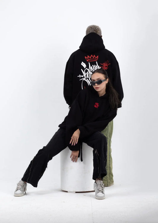 unisex black hoodie